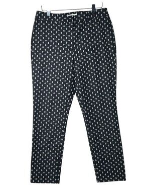 White House black market Black & White Diamond Print Slim Pants size 6 B84